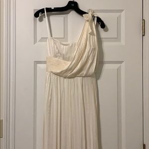 BCBG off white one should floor length gown